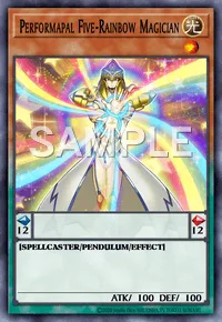 Performapal Five-Rainbow Magician, Yu-Gi-Oh! card, LIGHT