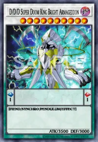 D/D/D Super Doom King Bright Armageddon, Yu-Gi-Oh! card, DARK