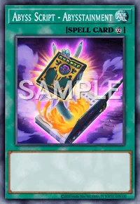 Abyss Script - Abysstainment, Yu-Gi-Oh! card, SPELL