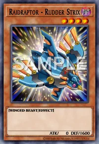 Raidraptor - Rudder Strix, Yu-Gi-Oh! card, DARK