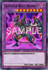 Gladiator Beast Andabata, Yu-Gi-Oh! card, DARK