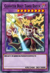 Gladiator Beast Tamer Editor, Yu-Gi-Oh! card, DARK