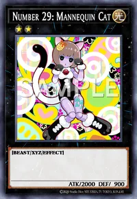 Number 29: Mannequin Cat, Yu-Gi-Oh! card, LIGHT