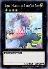Number 41: Bagooska the Terribly Tired Tapir, Yu-Gi-Oh! card, EARTH