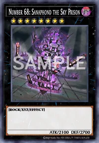 Number 68: Sanaphond the Sky Prison, Yu-Gi-Oh! card, DARK