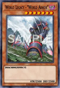 World Legacy - "World Armor", Yu-Gi-Oh! card, DARK