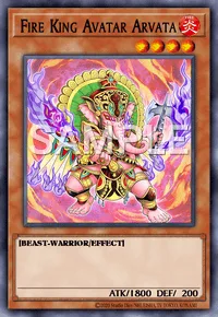 Fire King Avatar Arvata, Yu-Gi-Oh! card, FIRE