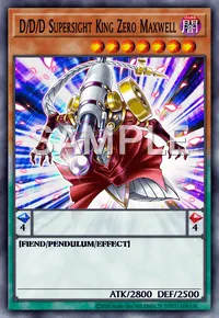 D/D/D Supersight King Zero Maxwell, Yu-Gi-Oh! card, DARK