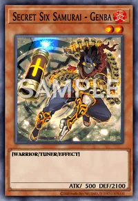 Secret Six Samurai - Genba, Yu-Gi-Oh! card, FIRE