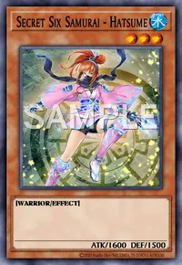 Secret Six Samurai - Hatsume, Yu-Gi-Oh! card, WATER