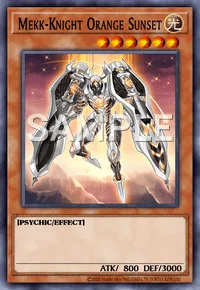 Mekk-Knight Orange Sunset, Yu-Gi-Oh! card, LIGHT
