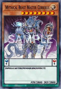 Mythical Beast Master Cerberus, Yu-Gi-Oh! card, LIGHT