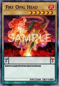 Fire Opal Head, Yu-Gi-Oh! card, FIRE