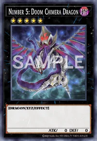 Number 5: Doom Chimera Dragon, Yu-Gi-Oh! card, DARK
