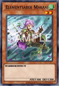 Elementsaber Makani, Yu-Gi-Oh! card, WIND