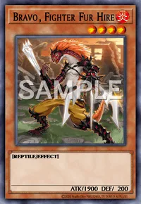 Bravo, Fighter Fur Hire, Yu-Gi-Oh! card, FIRE