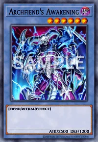 Archfiend's Awakening, Yu-Gi-Oh! card, DARK