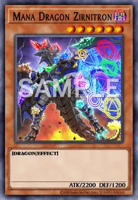 Mana Dragon Zirnitron, Yu-Gi-Oh! card, DARK
