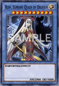 Ruin, Supreme Queen of Oblivion, Yu-Gi-Oh! card, LIGHT