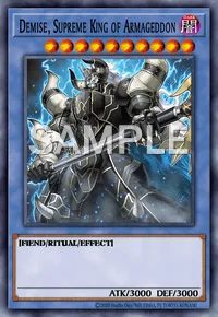 Demise, Supreme King of Armageddon, Yu-Gi-Oh! card, DARK