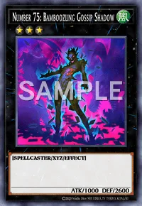 Number 75: Bamboozling Gossip Shadow, Yu-Gi-Oh! card, WIND
