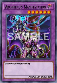 Archfiend's Manifestation, Yu-Gi-Oh! card, DARK