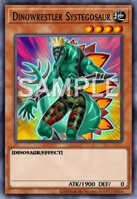 Dinowrestler Systegosaur, Yu-Gi-Oh! card, EARTH