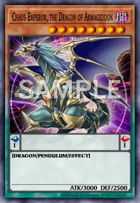 Chaos Emperor, the Dragon of Armageddon, Yu-Gi-Oh! card, DARK
