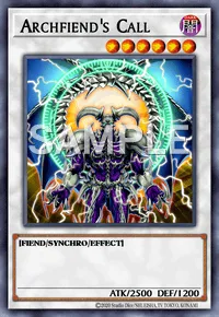 Archfiend's Call, Yu-Gi-Oh! card, DARK