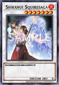 Shiranui Squiresaga, Yu-Gi-Oh! card, FIRE