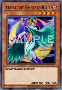 Lunalight Emerald Bird, Yu-Gi-Oh! card, DARK