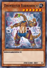 Dinowrestler Eskrimamenchi, Yu-Gi-Oh! card, EARTH