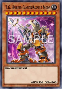T.G. Halberd Cannon/Assault Mode, Yu-Gi-Oh! card, EARTH