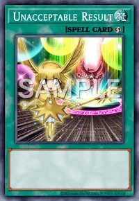 Unacceptable Result, Yu-Gi-Oh! card, SPELL
