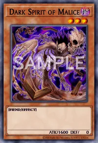 Dark Spirit of Malice, Yu-Gi-Oh! card, DARK