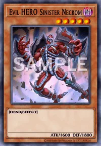 Evil HERO Sinister Necrom, Yu-Gi-Oh! card, DARK