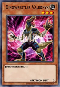 Dinowrestler Valeonyx, Yu-Gi-Oh! card, EARTH