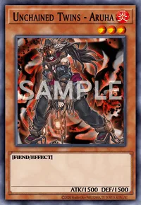 Unchained Twins - Aruha, Yu-Gi-Oh! card, FIRE