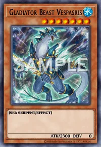 Gladiator Beast Vespasius, Yu-Gi-Oh! card, WATER