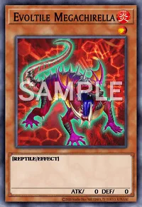 Evoltile Megachirella, Yu-Gi-Oh! card, FIRE
