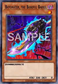 Bayonater, the Baneful Barrel, Yu-Gi-Oh! card, DARK