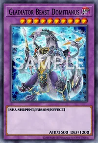 Gladiator Beast Domitianus, Yu-Gi-Oh! card, DARK