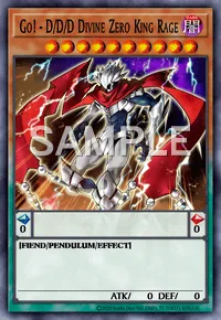 Go! - D/D/D Divine Zero King Rage, Yu-Gi-Oh! card, DARK