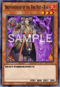 Brotherhood of the Fire Fist - Ram, Yu-Gi-Oh! card, FIRE