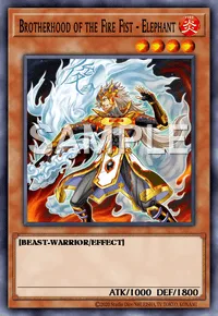 Brotherhood of the Fire Fist - Elephant, Yu-Gi-Oh! card, FIRE