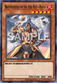 Brotherhood of the Fire Fist - Panda, Yu-Gi-Oh! card, FIRE