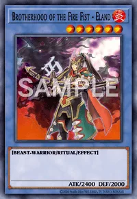 Brotherhood of the Fire Fist - Eland, Yu-Gi-Oh! card, FIRE
