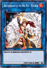Brotherhood of the Fire Fist - Peacock, Yu-Gi-Oh! card, FIRE