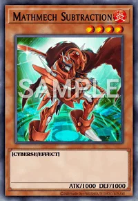 Mathmech Subtraction, Yu-Gi-Oh! card, FIRE