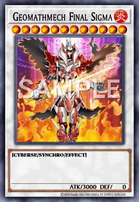 Geomathmech Final Sigma, Yu-Gi-Oh! card, FIRE